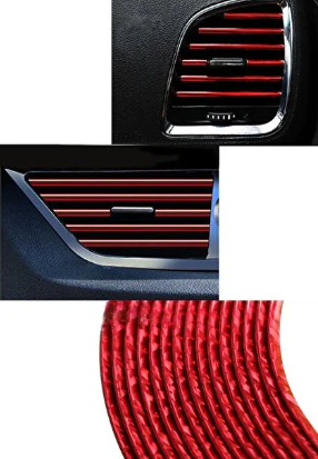 Klima Izgara Dekoratif Şerit Sedefli Kırmızı