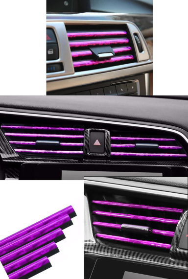 Klima Izgara Dekoratif Şerit Sedefli Mor