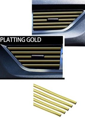 Klima Izgara Dekoratif Şerit Krom Gold