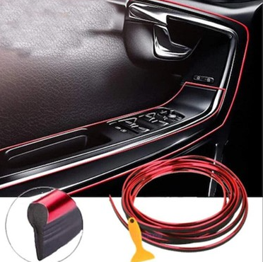 Trim Fitili 5mt Krom Kırmızı